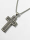 Schwarzes Männlicher Stahlkreuz Ohne Kette