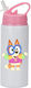 Бутилка Bluey 600ml Бяла Розова Капачка