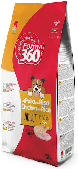 Forma 360 12kg Hrana Uscată Pentru Câini Adulți Rase Mari Cu Pui Și Orez