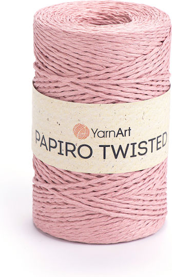 YarnArt Papiro Twisted 1326 Rosa Púdra Strickgarn 100% Raffia Paper 100g 170m