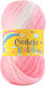 Kamgarn Cicibebe Batik Knitting Yarn Col550-01 Pink Multicolored Acrylic 100gr 360mtr
