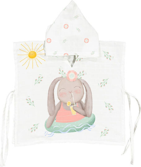 SteweHome Kinder Strandponcho Baumwolle Muslina