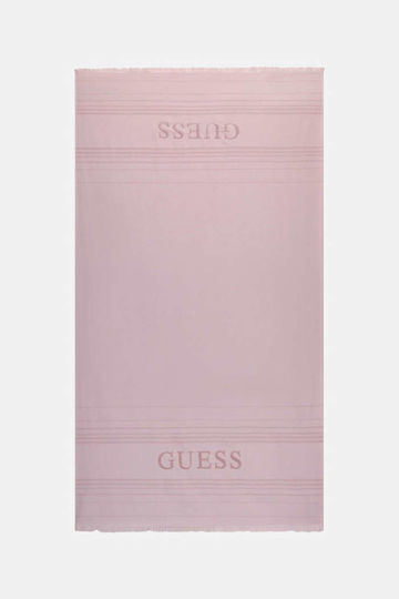 Guess Guess Strandtuch Lila mit Fransen 180x100cm