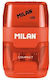 Milan Ξύστρα Γόμα Διπλή Compact Πορτοκαλί