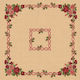 Stamped Embroidery Napkin Flowers Roses