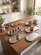 SteweHome Metallic Serving Tray 16x30cm 6 Pieces