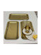 SteweHome Stainless Steel Serving Tray 36x17cm 3 Pieces