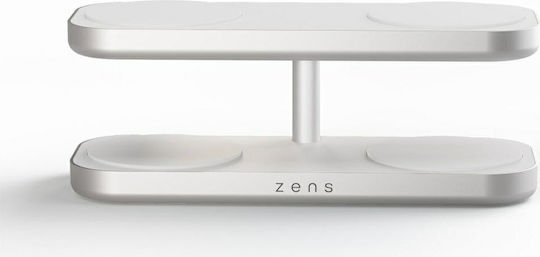 Zens Ασύρματος Φορτιστής Qi2 15W Λευκός (Quattro Pro 4)