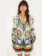 Summer Mini Dress with Ruffles Multicolour