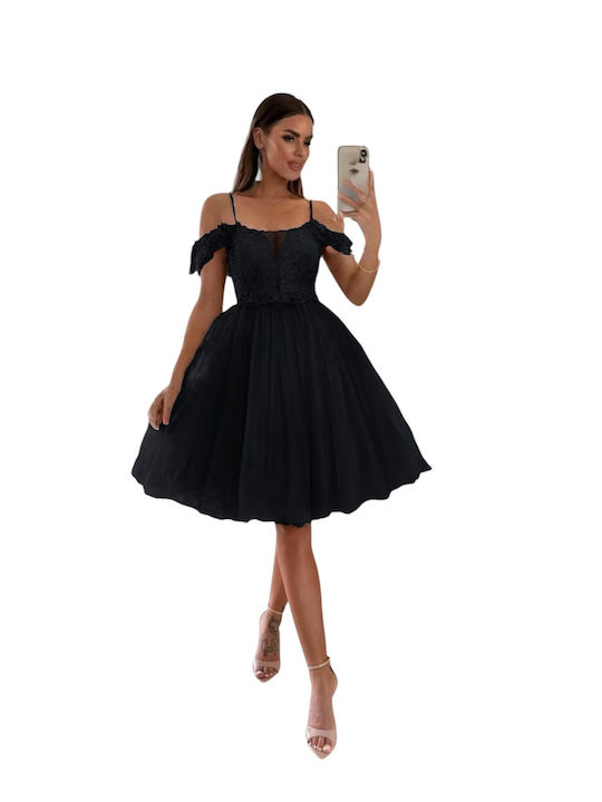 Woman's Fashion Evening Black Dress