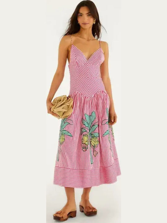 Summer Midi Slip Dress Multicolor