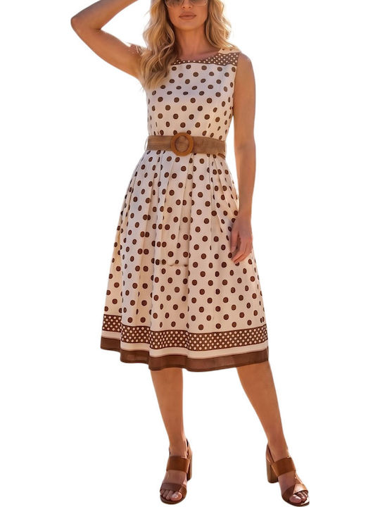 Summer Midi Dress Brown