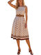 Summer Midi Dress Brown