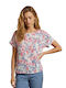 Women's Blouse Floral Light Blue