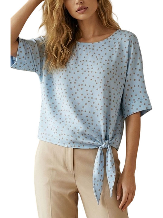 Derpouli Women's Blouse Sky Blue