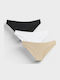 Women's Briefs 3Pack Seamless White-Black-Beige