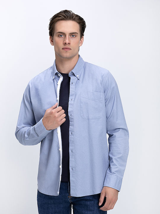 Basefield Denim Herrenhemd Blau