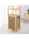 SteweHome Laundry Basket Bamboo 60lt Yellow