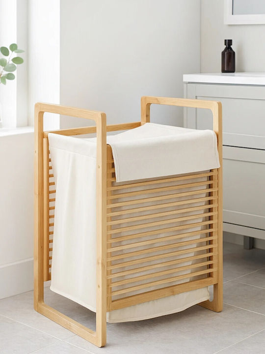 SteweHome Coș de Rufe Bambus 45l Bej