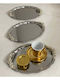 SteweHome Decorative Tray Metallic Oval 20x25cm 3 Pieces