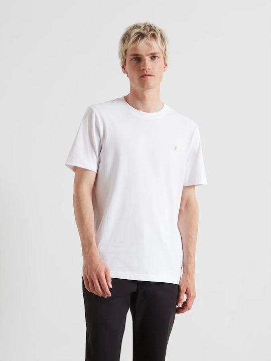 Farah Ανδρικό T-shirt Βιολογικό Βαμβάκι Farah Λευκό