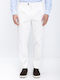 Pantaloni Elastic Slim Fit Alb