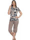 Mirano Homewear Summer Women's Pyjama Set Brown