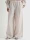 Damen Stoffhose mit Gummiband Grau