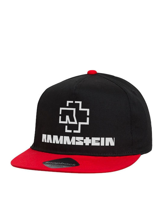 Rammstein Καπέλο Flat Snapback Μαύρο Κόκκινο 10...