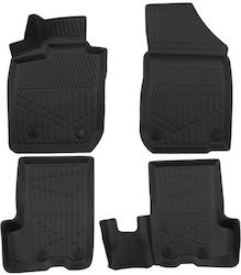 Erpassan Комплект Отпред И Отзад Килими За Кола 4 Бр За Ford Edge Dacia Logan 2013-2020 Черни