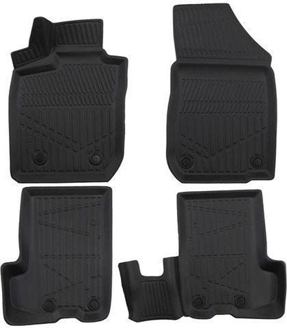 Erpassan Комплект Отпред И Отзад Килими За Кола 4 Бр За Ford Edge Dacia Logan 2013-2020 Черни