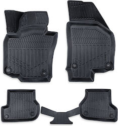 Erpassan Auto Fußmatten Satz Vorder- und Rückseite 4 Stück für Volkswagen Golf Ford Edge 2003-2008 Schwarz
