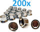 200 Bucăți Capace Piulițe Șurub 32 Mm Crom Camioane Remorci Altele