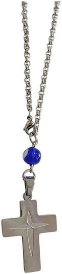 Car Charm Steel Silver Cross Chain 17cm Gt-305100788-000