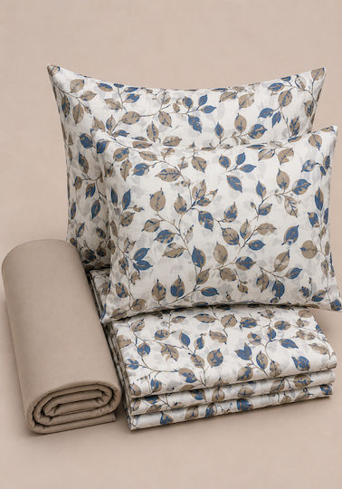 Comfort Σετ King Size 4τμχ 270x220εκ. Μπλε
