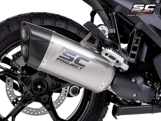 Τελικό Εξάτμισης Sc-project Adventure-r Bmw R 1300 Gs Τιτάνιο-carbon Oem Πλαϊνές Βαλίτσες