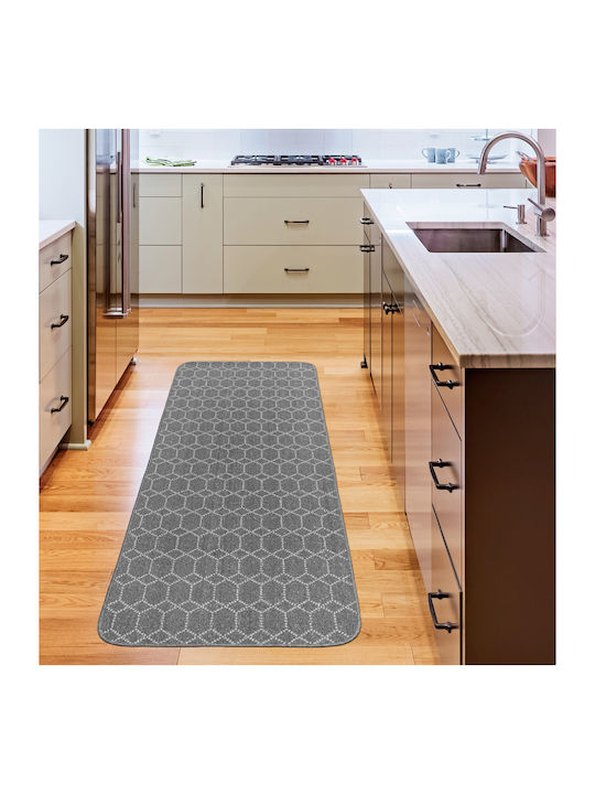 Nikotex Carpets Covoraș Antiderapant Coridor Bucătărie Belmont Gri-alb 67x200