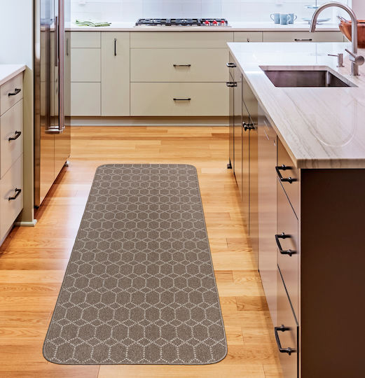 Nikotex Carpets Non-Slip Kitchen Runner Mat Belmont Mocha-Ivory 67x200