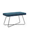 Living Room Stool Upholstered with Blue Velvet 80x40x45cm