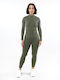 Damen Overall Jumpsuit Khaki
