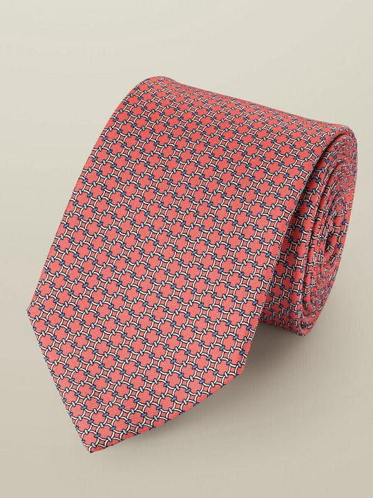 Charles Tyrwhitt Cravată Bărbați Mătase Tipărit Roz