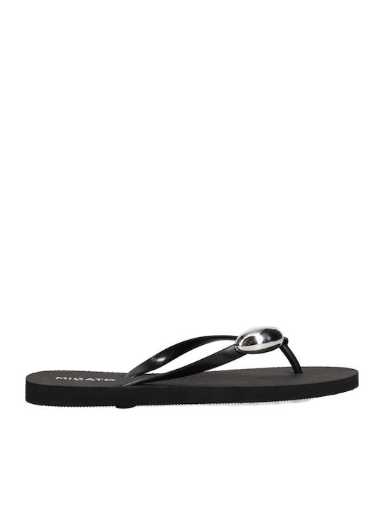 Migato Flip Flops In Black Colour
