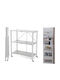ArteLibre ArteLibre Lebensmittelregal Metallisch Weiß 71x36x87cm