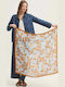 Nice Things Damen Seidenschal Hellblau