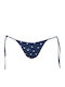 Slip Bikini Inferioare Alb/Albastru Cheekiest