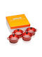 Le Creuset Round Heat-Resistant Cookware with Lid 4 Pieces