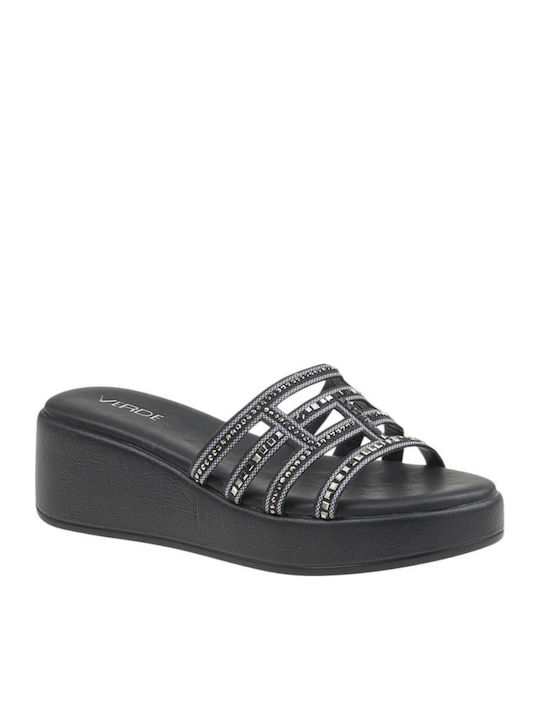 Summer Women's Platform Slippers Style Black
