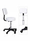 Ergonomischer Büro- und Schreibtischhocker mit Rückenlehne Weiß 35x35x45cm