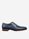Leder Herrenschuhe Blau I190-Blue