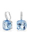 Swarovski Σκουλαρίκια Επιχρυσωμένα με Πέτρες Μπλε